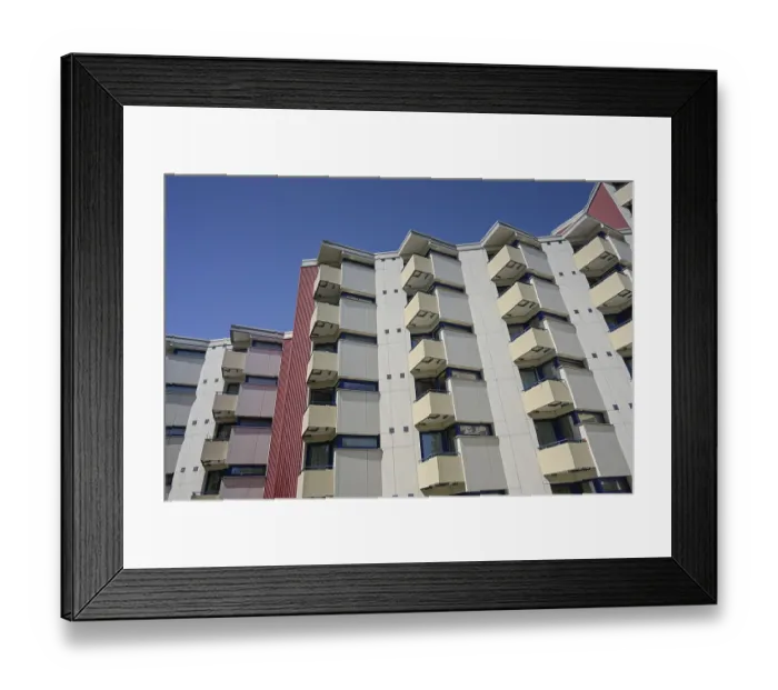 Framed Print : Residential building, Plattenbau