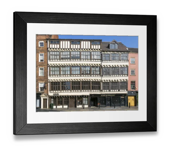 Framed Print : Bessie Surtees House half-timbered 16th century building