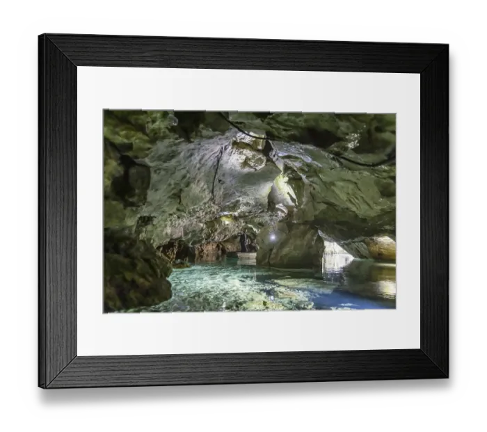 Framed Print : Excursion destination Wimsen Cave in the Swabian Alb