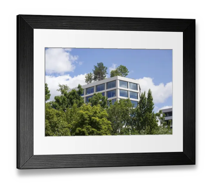 Framed Print : New build, residential building