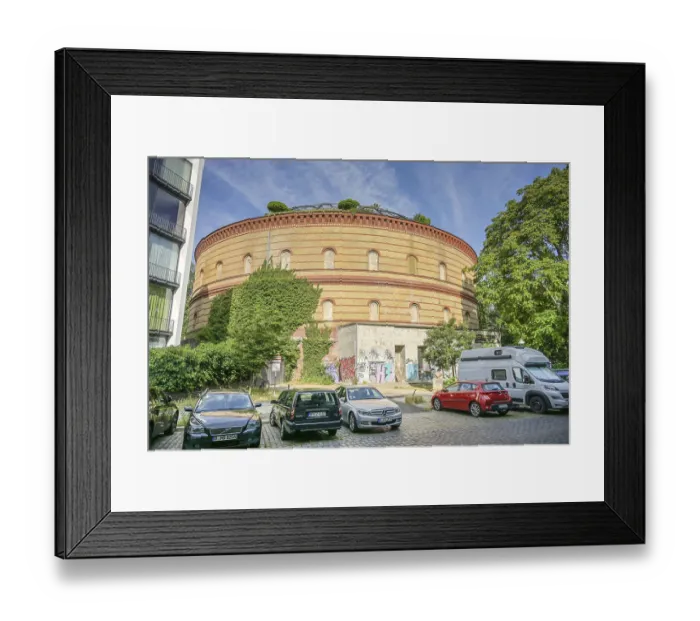 Framed Print : Fichtebunker, former gasometer