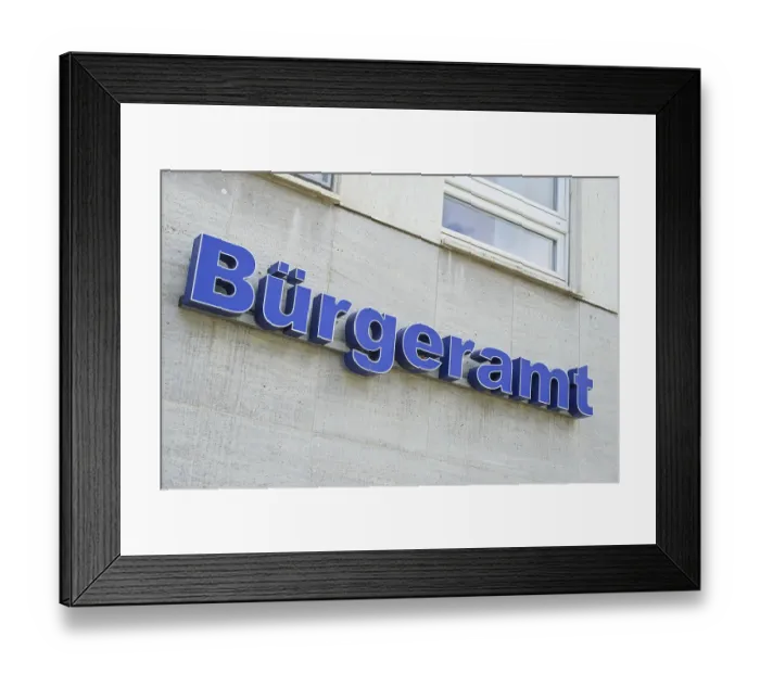 Framed Print : Burgeramt Hohenzollerndamm