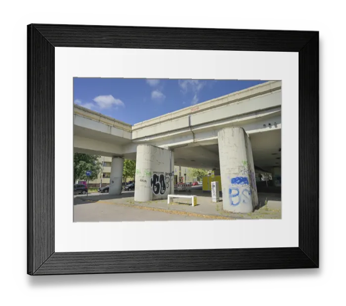 Framed Print : Concrete bridge, Dillenburger StraBe Framed Print : Concrete bridge, Dillenburger StraBe
