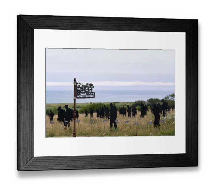 Framed Print : Installation, sign Sword Beach