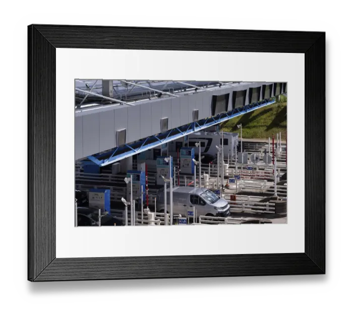 Framed Print : Toll station, toll, Barriere de Payage Framed Print : Toll station, toll, Barriere de Payage