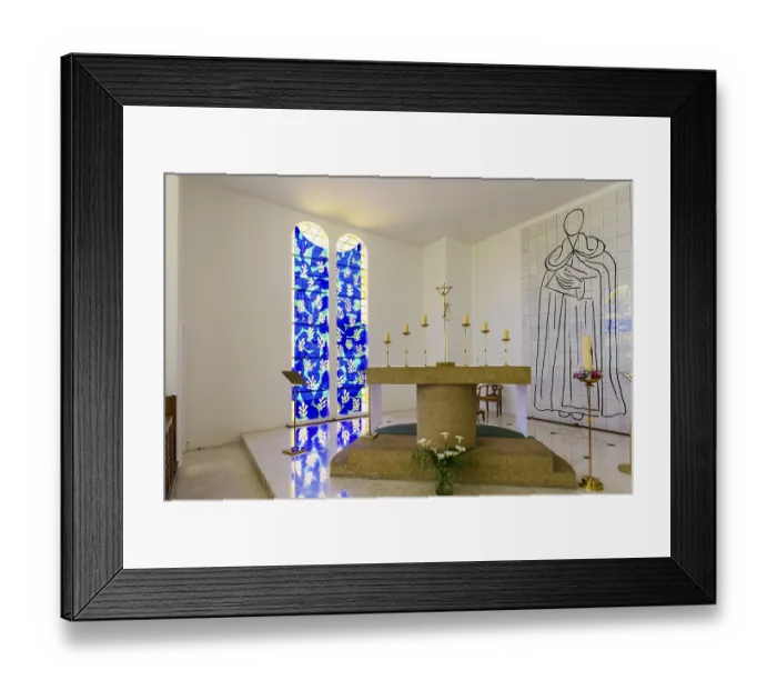 Framed Print : Interior view of the chapel, Chapelle du Rosaire de Vence Framed Print : Interior view of the chapel, Chapelle du Rosaire de Vence