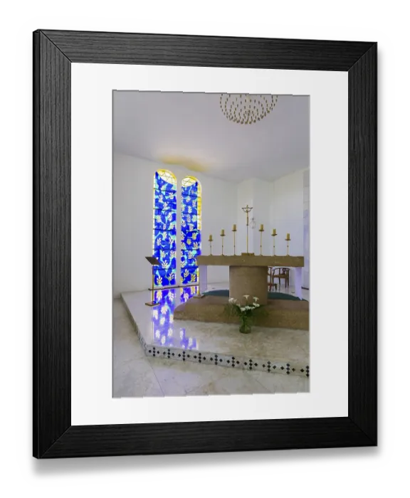 Framed Print : Interior view of the chapel, Chapelle du Rosaire de Vence Framed Print : Interior view of the chapel, Chapelle du Rosaire de Vence