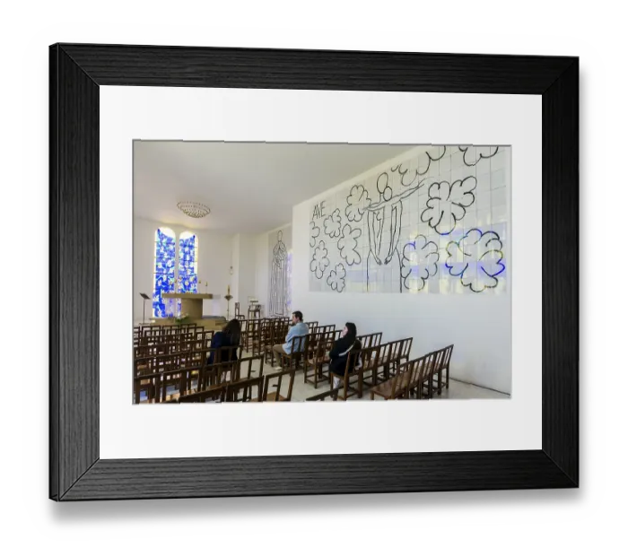 Framed Print : Interior view of the chapel, Chapelle du Rosaire de Vence
