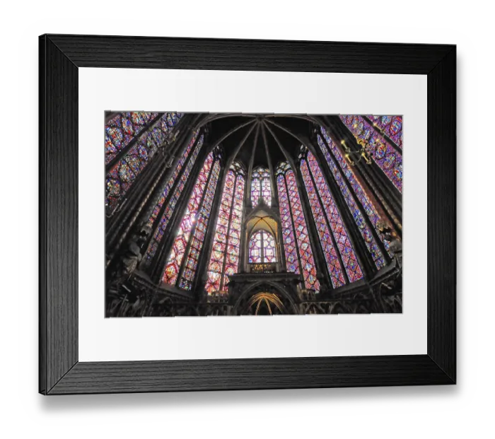 Framed Print : Cainte-Chapelle, High Gothic, Interior view of the upper chapel Framed Print : Cainte-Chapelle, High Gothic, Interior view of the upper chapel