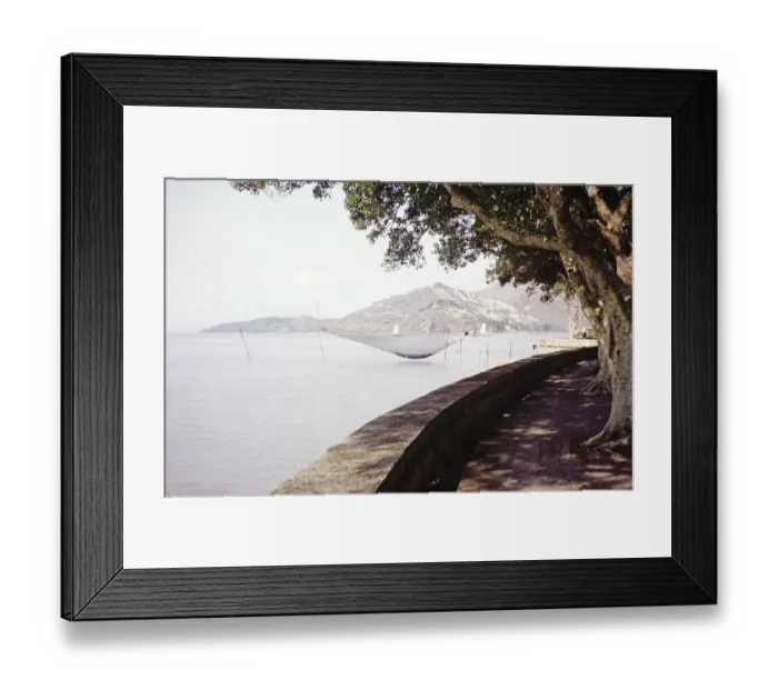 Framed Print : Fishing nets and boats on coastline Framed Print : Fishing nets and boats on coastline
