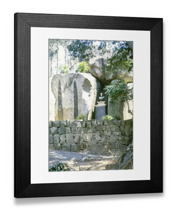 Framed Print : Monument bust to Luis Vaz de Camoes died 1580