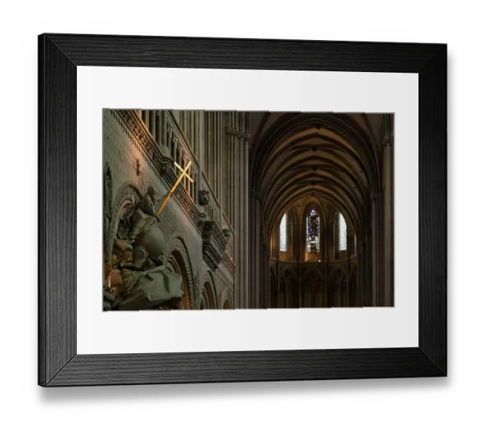 Framed Print : Interior view, angel on pulpit