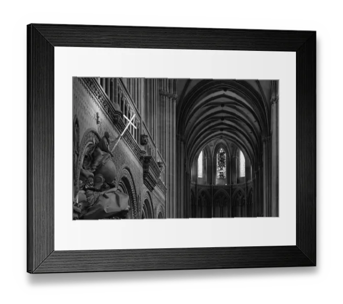 Framed Print : Interior view, angel on pulpit