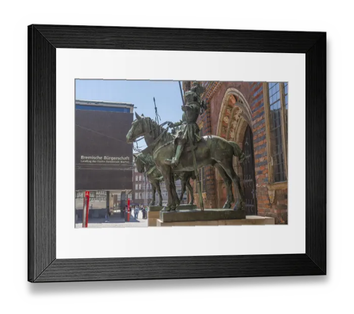 Framed Print : Heralds, equestrian statue at the east portal of the Old Town Hall
