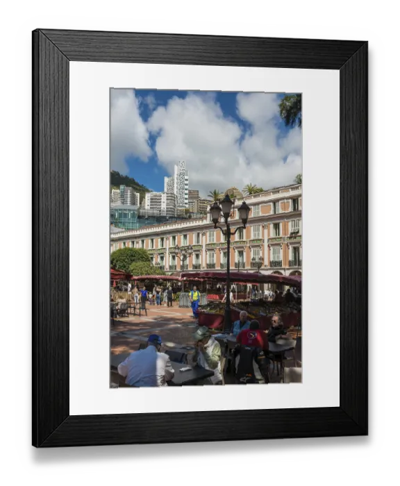 Framed Print : House facades, Monte Carlo, Cote d'Azur