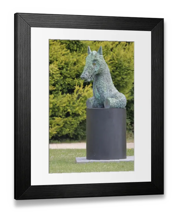 Framed Print : Sculpture Moondog by Thomas Schutte 2024