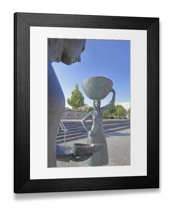 Framed Print : Sculpture Shoe Carrier by Martin Schoneich 2015