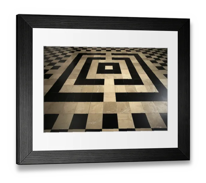 Framed Print : Interior view, floor labyrinth Framed Print : Interior view, floor labyrinth