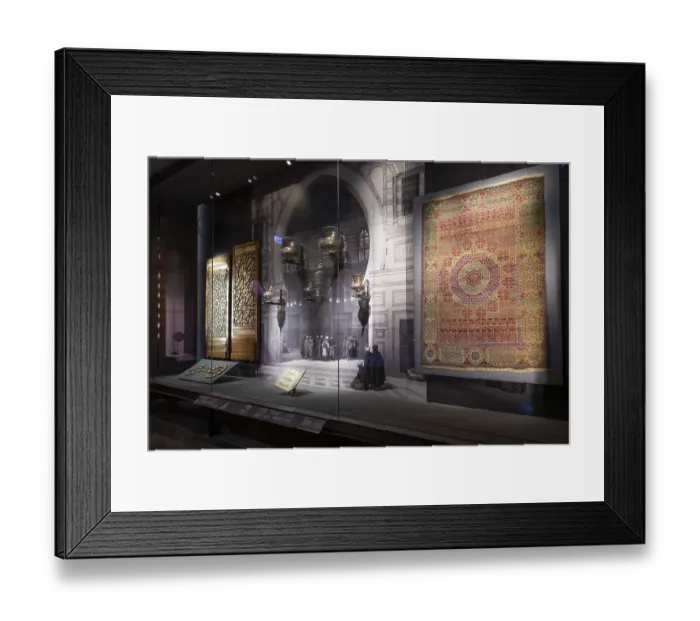 Framed Print : Exhibition, exhibition space, Museum of Islamic Art