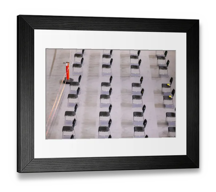 Framed Print : Chairs in the Paul Lobe House in front of the Federal Assembly convenes