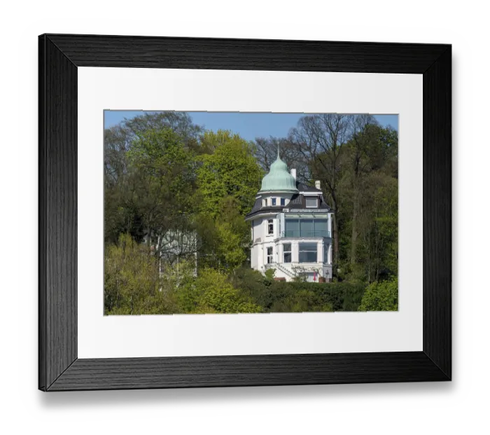 Framed Print : A historicist villa with a striking onion dome Framed Print : A historicist villa with a striking onion dome