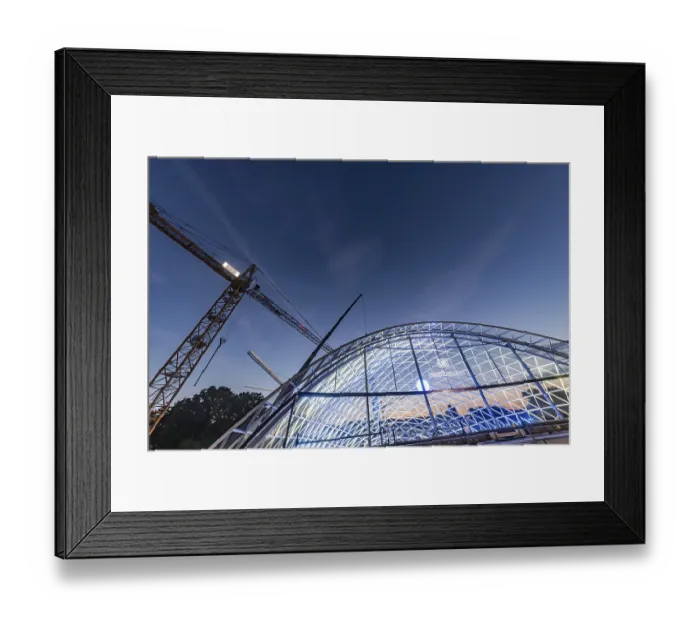 Framed Print : First entrance portal at the new Stuttgart main station completed