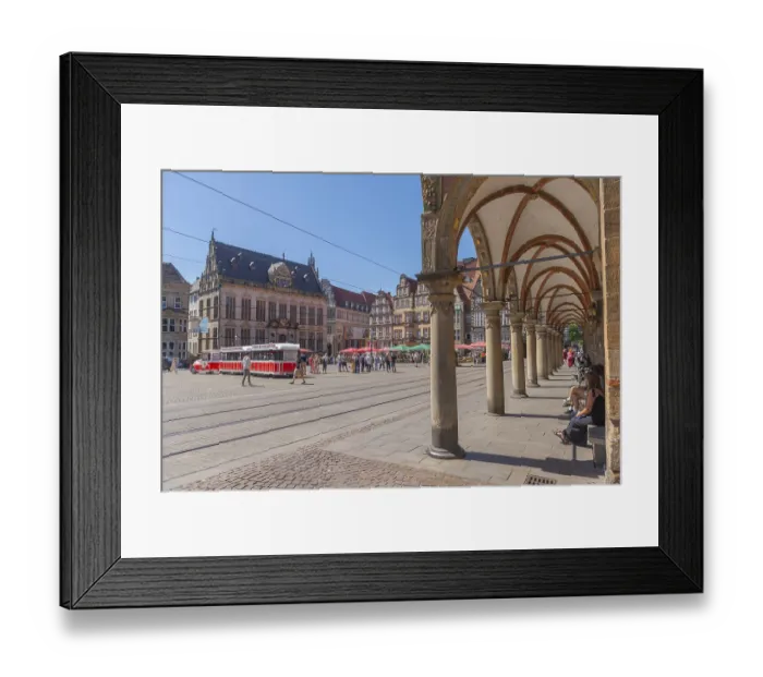 Framed Print : Historic market square with the Schutting House