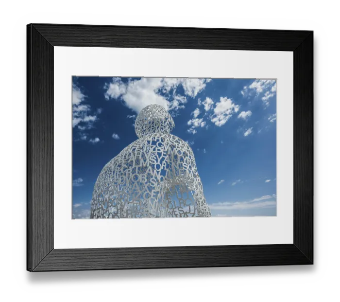 Framed Print : Sculpture made of letters, Le Nomade