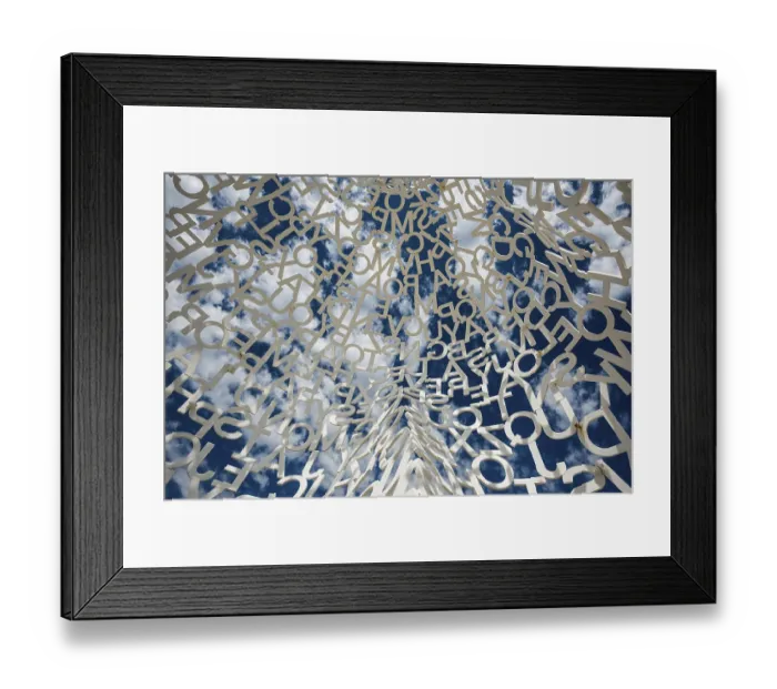 Framed Print : Sculpture made of letters, Le Nomade