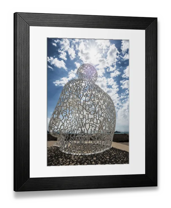 Framed Print : Sculpture made of letters, Le Nomade Framed Print : Sculpture made of letters, Le Nomade