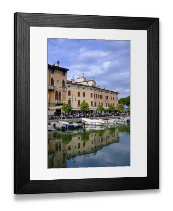 Framed Print : Houses at the harbour, Porto Vecchio Framed Print : Houses at the harbour, Porto Vecchio