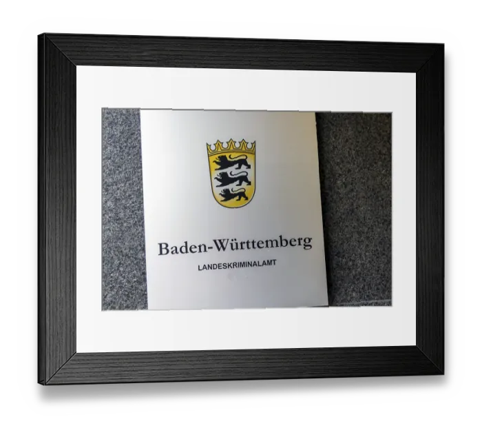 Framed Print : Baden-Wurttemberg State Office of Criminal Investigation Framed Print : Baden-Wurttemberg State Office of Criminal Investigation