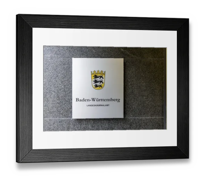 Framed Print : Baden-Wurttemberg State Office of Criminal Investigation Framed Print : Baden-Wurttemberg State Office of Criminal Investigation