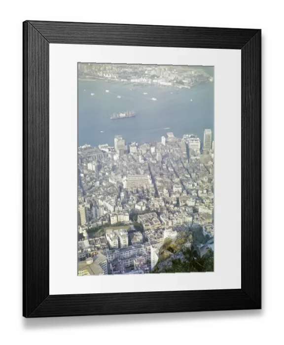 Framed Print : View from the Peak to Kowloon, Hong Kong