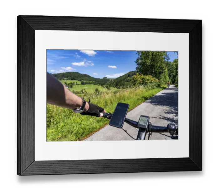 Framed Print : Sauerlandring cycle path, an 84 km long circular cycle path between the towns of Finnentrop Framed Print : Sauerlandring cycle path, an 84 km long circular cycle path between the towns of Finnentrop