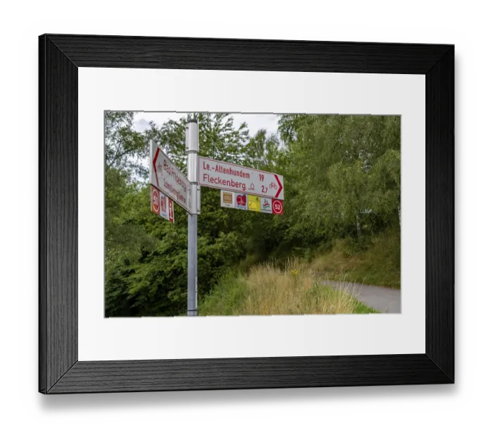 Framed Print : Sauerlandring cycle path, an 84 km long circular cycle path between the towns of Finnentrop Framed Print : Sauerlandring cycle path, an 84 km long circular cycle path between the towns of Finnentrop