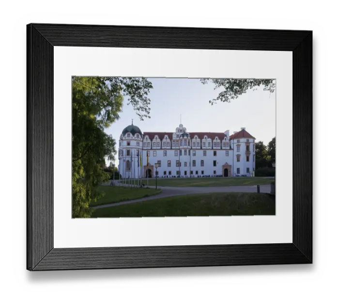 Framed Print : Celle Castle, twilight, Celle, Lower Saxony Framed Print : Celle Castle, twilight, Celle, Lower Saxony