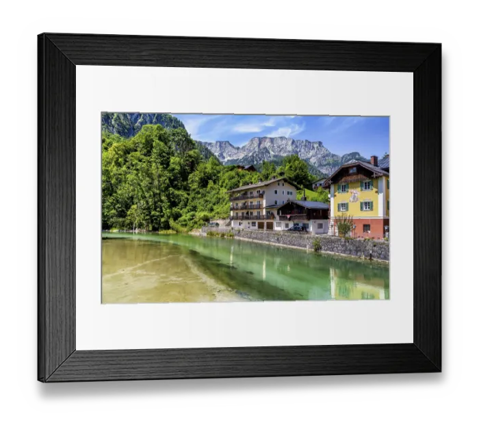 Framed Print : The Berchtesgadener Ache in Marktschellenberg