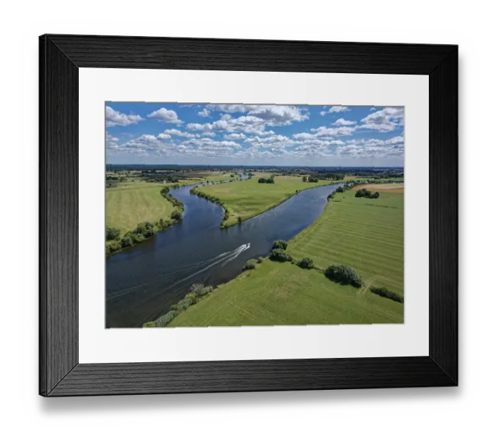 Framed Print : The Aller flows into the Weser at Verden Framed Print : The Aller flows into the Weser at Verden