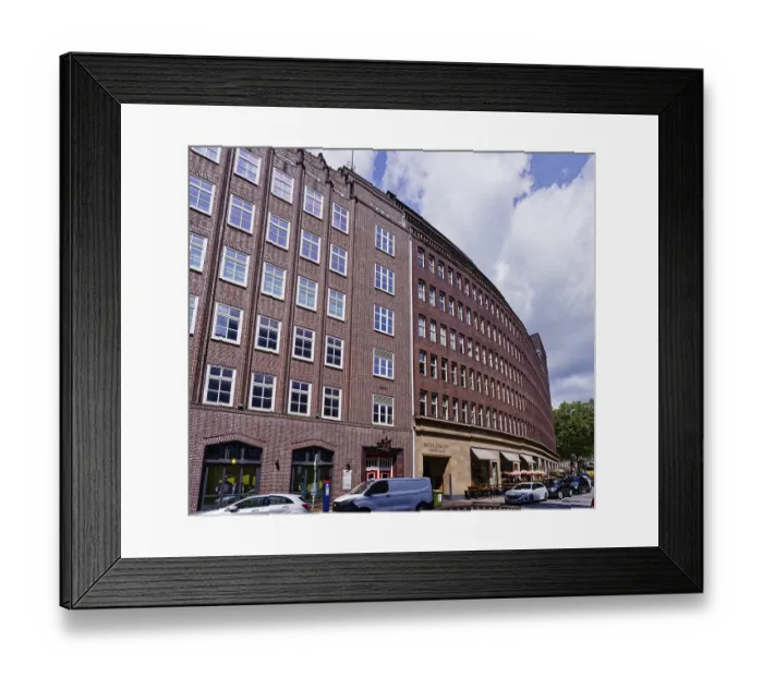 Framed Print : The Mohlenhof is one of the Kontorhaus office buildings that were built in Hamburg's city centre at the beginning