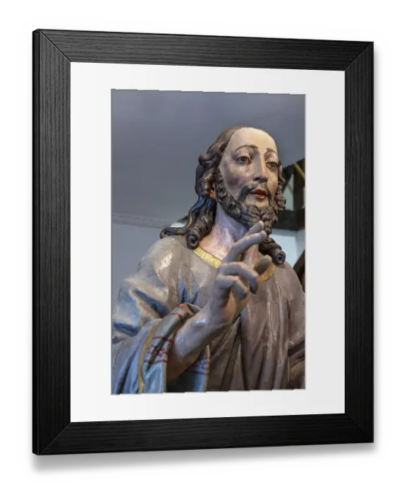 Framed Print : Palm donkey, detail of Jesus, Stadtisches Museum