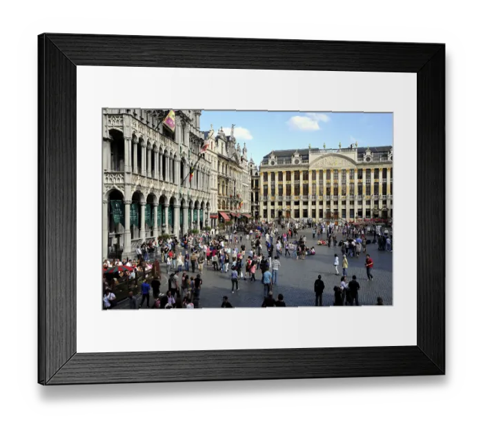 Framed Print : People on the Grand Place, Grote Markt square