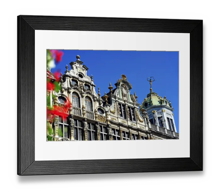 Framed Print : Baroque-style houses on the Grand Place Framed Print : Baroque-style houses on the Grand Place