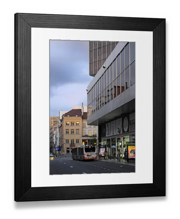 Framed Print : Centre Monnaie at dusk, a commercial building complex Framed Print : Centre Monnaie at dusk, a commercial building complex