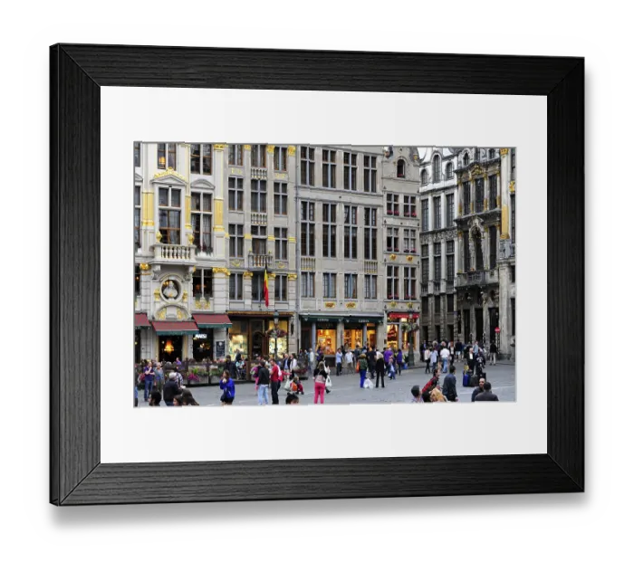 Framed Print : People on the Grand Place, Grote Markt square