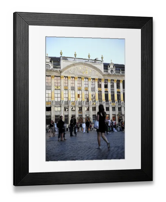 Framed Print : People on the Grand Place, Grote Markt square Framed Print : People on the Grand Place, Grote Markt square