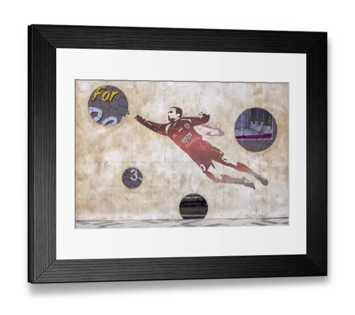 Framed Print : Goal wall, Abu Dhabi, United Arab Emirates