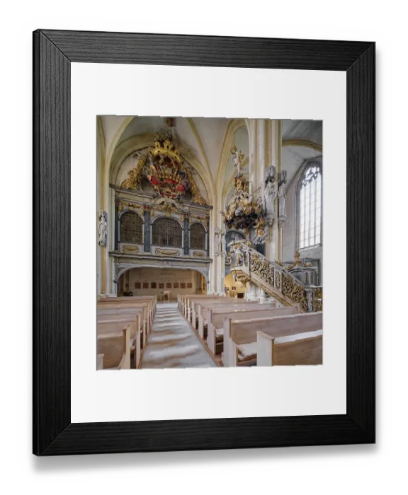 Framed Print : St Peter and Paul Cathedral, interior with pulpit and royal box