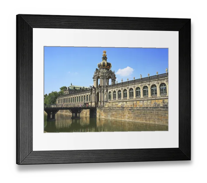 Framed Print : Partial view, Building, Dresden Zwinger