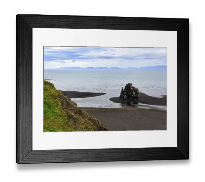 Framed Print : Basalt rock Hvitserkur, famous Elephant Rock on the lava beach Framed Print : Basalt rock Hvitserkur, famous Elephant Rock on the lava beach